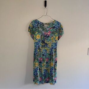 Vintage: Jennifer Moore • Floral Button‎ Front Dress